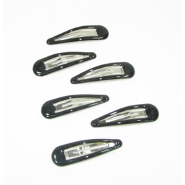Card of 6 Black Bendy Clips