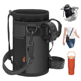 Desing Wish 32-40oz Bottle Holder Bicycle Drink Holder Without Screws Water Bottle Holder Bicycle Bottle Holder Drinks Holder Water Bottle Holder with Mesh Pocket and Shoulder Strap Accessories