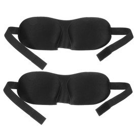 Vaguelly Travel Sleep Eye Mask 2pcs Soft Sponge 3d Eye Mask Adjustable Breathable Night Blindfold for Sleeping