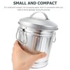 OHPHCALL Mini Trash Can with Lid Bucket Shaped Galvanized Garbage