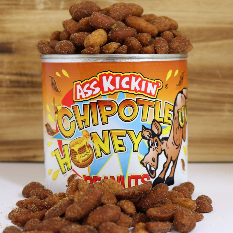 ASS KICKIN' Chipotle Honey Roasted Spicy Hot Peanuts – 4.2