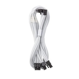 CableMod RT-Series Pro ModMesh Sleeved 12VHPWR 90° StealthSense PCI-e Cable for ASUS/Seasonic/Phanteks - Variant B (White, 16-pin to Triple 8-pin, 60cm)