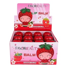 Caja De 24 Bálsamos Para Labios Hidratante Forma De Fresa                                                                                             