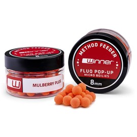 Tandem Baits Method Feeder Fluo Pop-up Micro Boilies 8mm 20g Mulberry Plus Carp Bait Carp Fishing Bait for Big Fish Fishing Carp Accessories for Professionals & Hobby Anglers