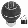 5 Speed Gear Shift Knob Stick Aluminium Alloy and Leather