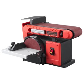 Combo 6 Inch Disc 4 X 36 Inch Belt Sander With Adjustable Worktable Dust Port For WoodworkingSandbelt Size: 4x36 inch, Sanding Pad Size: 6 inch