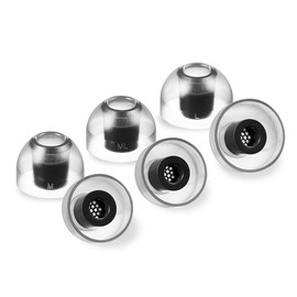 AZLA SednaEarfit Crystal 2 Standard [1 Pair of M/ML/L Size Earpieces] Premium LSR Material, Tapered Structure, Double Layer Structure Reinforced Shaft, Honeycomb Structure Wax Guard, Thin Shaft Nozzle