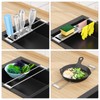 Expandable Over Sink Water Bottle Drying Rack with Dish Cloth