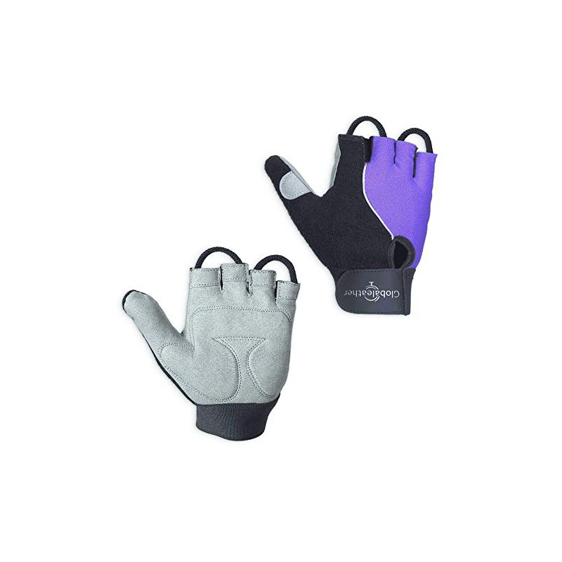 Globaleather Globaleather Gel Pad Lite Wheelchair Gloves - Purple (XX