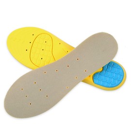 LALAFINA 2pcs Breathable Damping Insoles for Men and Women Flat Thicken Sports Shoe Pads Cold-resistant and Wear-resistant for Running and Walking Grey