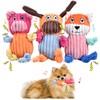 Y-blue 3pcs Dog Squeaky Toys, Plush Stuffed Puppy Chew Toy,