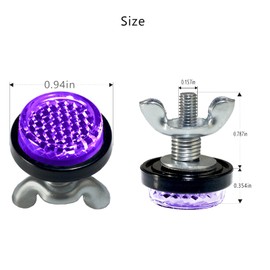 LordandLand Purple Reflector Motorcycle License Plate Bolts and Nuts