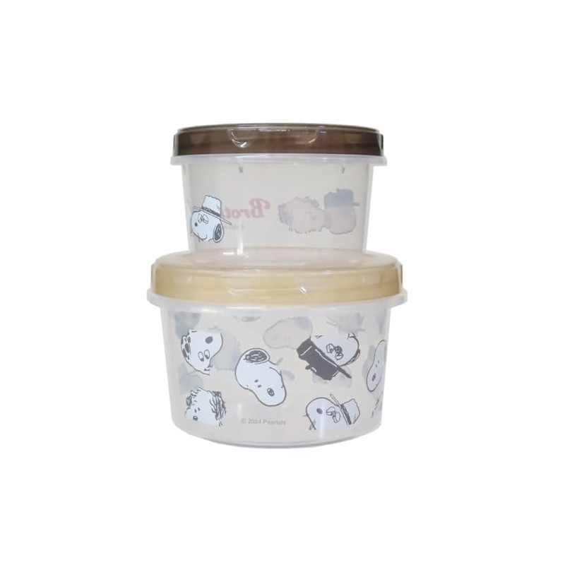 Kamio Japan Snoopy Round Container 230194 Snoopy & Brothers Peanuts