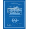 Combination Gas-engine Air-compressor Patent Print Blueprint with Border (5" x