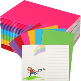 Gueevin 12 Pcs Blank Books for Kids to Write Stories Bulk Small Notebooks Journals Colorful Soft Cover Notebooks for Drawing Students Gifts for Christmas End of The Year 5.5''x 8.3'' (Classic Colors)