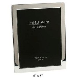 Silver Plated Flat Edge 6 x 8 Photo Fram