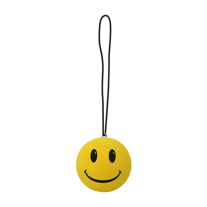 Happy Yellow Smiley Rear-View Car Mirror Dangler Hanging Charm Auto