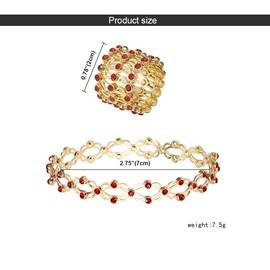 HEVIBK Ring Adjustable Bracelet Ring for Anxiety Women's Cubic Zirconia Bracelet and Ring for Anxiety Relief Ring CZ Rings Retro Adjustable Rings Anxiety Relief, Platinum, No Gemstone