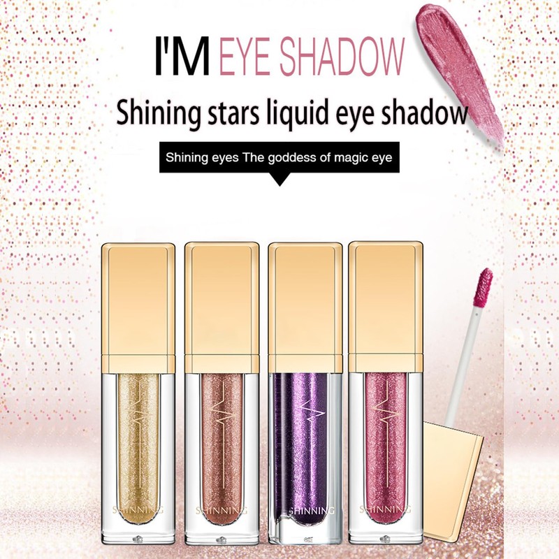 Black Liquid Glitter Eyeshadow & Eyeliner - Shimmer Sparkly Smudge-Proof