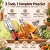 3-Piece Vegetable Peeler Set with Cabbage Shredder and Julienne Y-Peeler