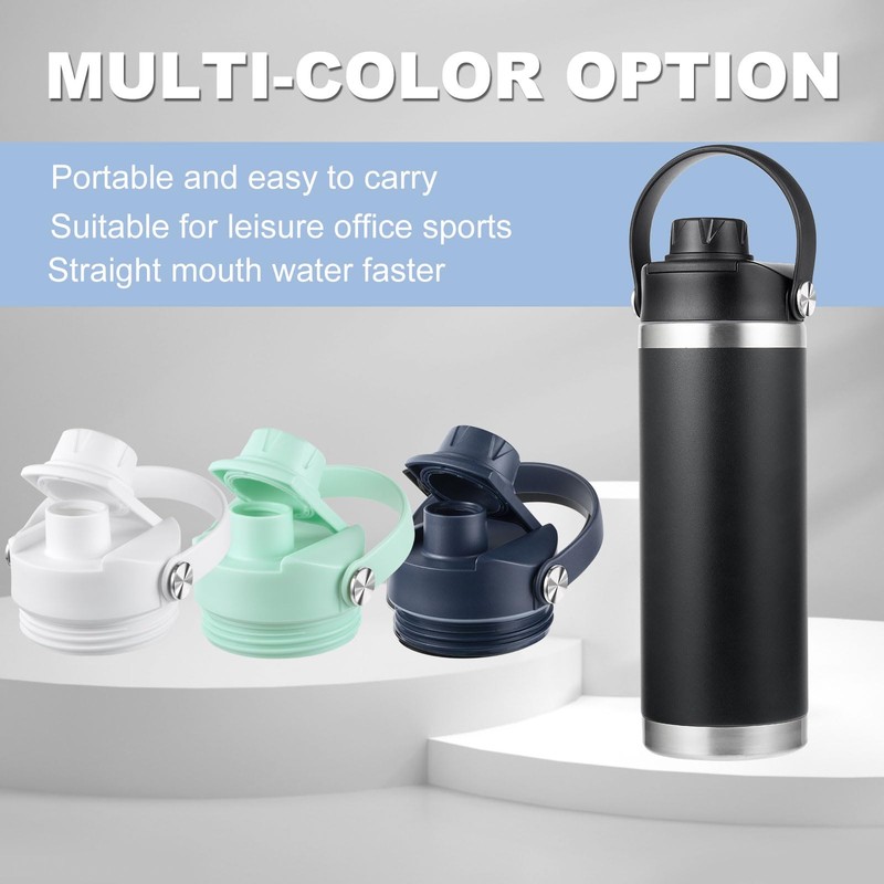 2-Pack Replacement Lids for Yeti Rambler Water Bottles, Compatible with