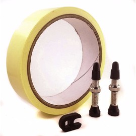 Tubeless Conversion KIt - 21mm - Tubeless Rim Tape and 2 Presta Tubeless Valve Stems