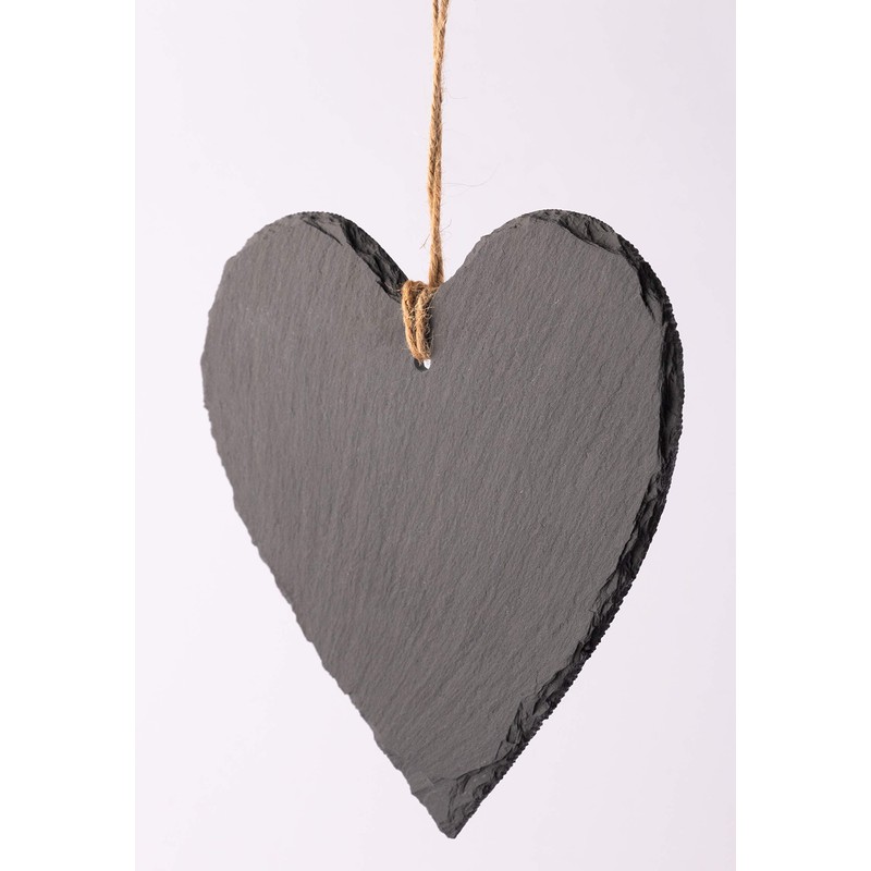 FeinKnick Stylish Slate Heart for Labelling - Decorative Heart Made