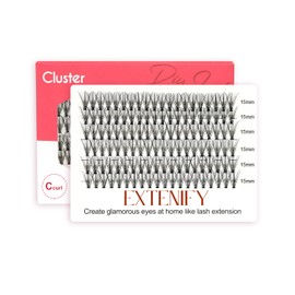 EXTENIFY 15mm Individual Lashes C Curl 20D Cluster Lashes 120pcs Eyelash Extenisons, DIY Lashes at home, Easy to Apply (20D-15mm-C)