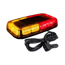 48-LED High Visibility Emergency Safety Warning Light Bar for Roof Top Mini LED Light Snow Plow Trucks Construction NewLight Color: Amber/green, Rated Power: 48, Beam Angle: Spot
