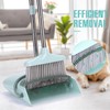 XXXFLOWER Broom and Dustpan Set with Cleaning Teeth, 55" Long