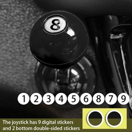 Metal Car Push Start Button Cover, Car Push to Start Button Rocker, Car Joystick Auto Starter Protector,Metal Ball-bar Automotive One-Touch Push to Start Accessories - Color: Black+9 digits