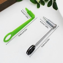 Piranha Spiral Cutting Machine,Stainless Steel Spiral Cutter for Veggies, 3-in-1 Stainless Steel Blade for Cucumber, Potato, Carrot Manual Kitchen Slicer, Portable & Easy to Clean