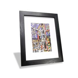 Anfoto Photo Picture Frame-8x10, Black -Wood Grain Style
