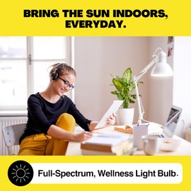 Norb Everyday Sun Light Bulb - Full Spectrum Wellness Lighting with Sun-Mimicking Technology for Energy, Mood & Performance. Supports Sleep/Wake Cycles, 5000K, 9W, 2-Pack, US Based, Budget-Priced