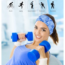 SLOSH Bandana Hair Band Sports Men Women Cycling Yoga Elastic Headscarf Turban Bow Tennis UV Motorcycle Beach Colourful M