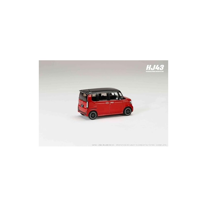 1/43 Honda N-BOX CUSTOM Premium Crystal Red Metallic & Black