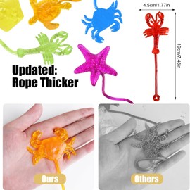 JOFONY 30 PCS Sticky Hands, Novelty Stretchy Sticky Marine Animal Hands Toys for Party Bag Fillers, Classroom Prizes/Rewards Tool/Parcel Gifts for Kids