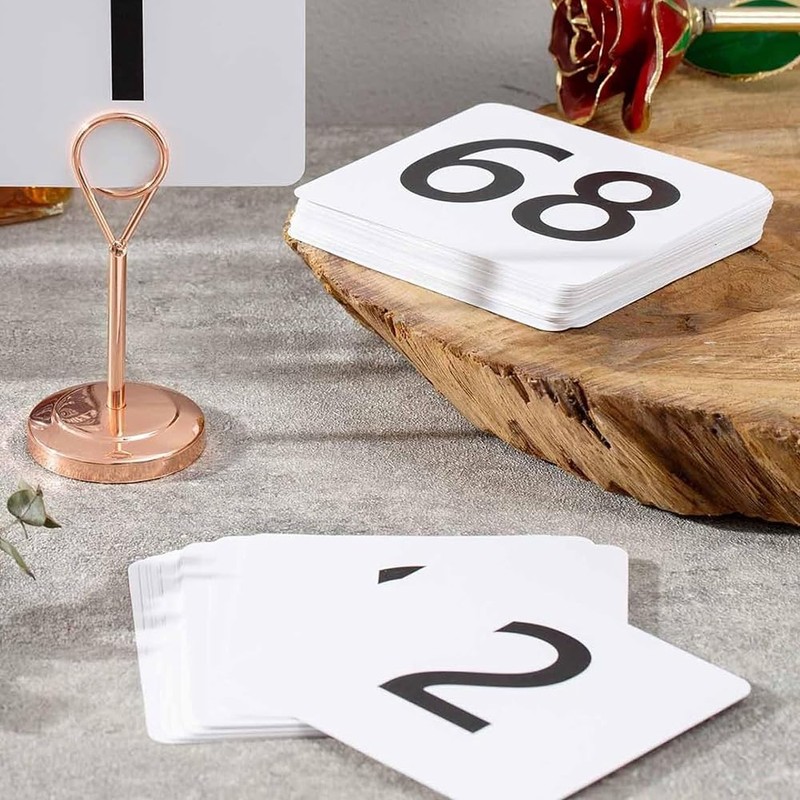 Giilayky 100Pcs Table Numbers 1-100,Plastic Table Numbers, Double Sided Table