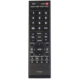 PERFASCIN CT-90325 Control Remoto para Toshiba TV 22AV600U 19AV600U 32E200U 37E200U 40E200UL 32DTL 32C10 32C10U 32C100 32C100U 32C100UL 32C100U2 32C100UM 32C110U 22Sl400 22Sl400U 22Sl410U 40E200UM