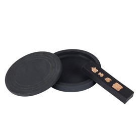 PH PandaHall Chinese Calligraphy Inkstone with Ink Stick, Traditional Chinese Ink Stones Chinese Ink Sticks Ink Well Ink Tray Ink Supplies for Calligraphy Practice and Painting Research