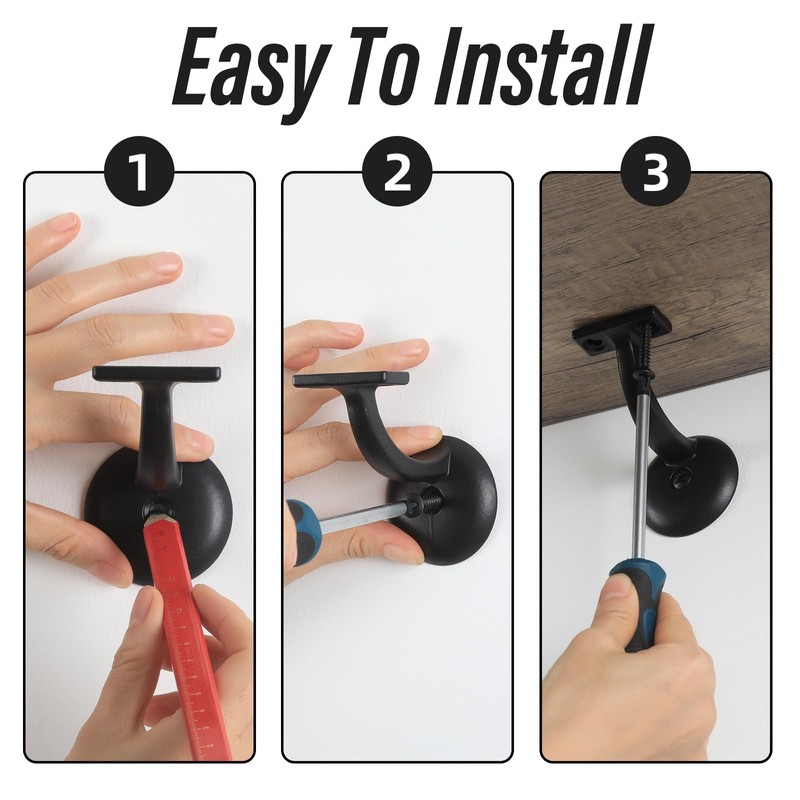 HOME MASTER HARDWARE Hand Rail Bracket, Heavy Duty Stair Support
