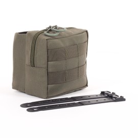 Zentauron Utility Pouch Quadro Multislot Accessory Bag Molle Bag for Backpacks Plate Carrier Protective Vests Made of Cordura Multi-Purpose Bag with Zip and Velcro Compartment