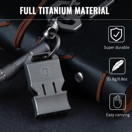 TACRAY Titanium Emergency Survival Whistle – Square Triple-Tube Design, Ultra-Loud 120+dB, Waterproof & Durable, EDC Safety Whistle for Camping, Hiking, Outdoor & Rescue（Gray）