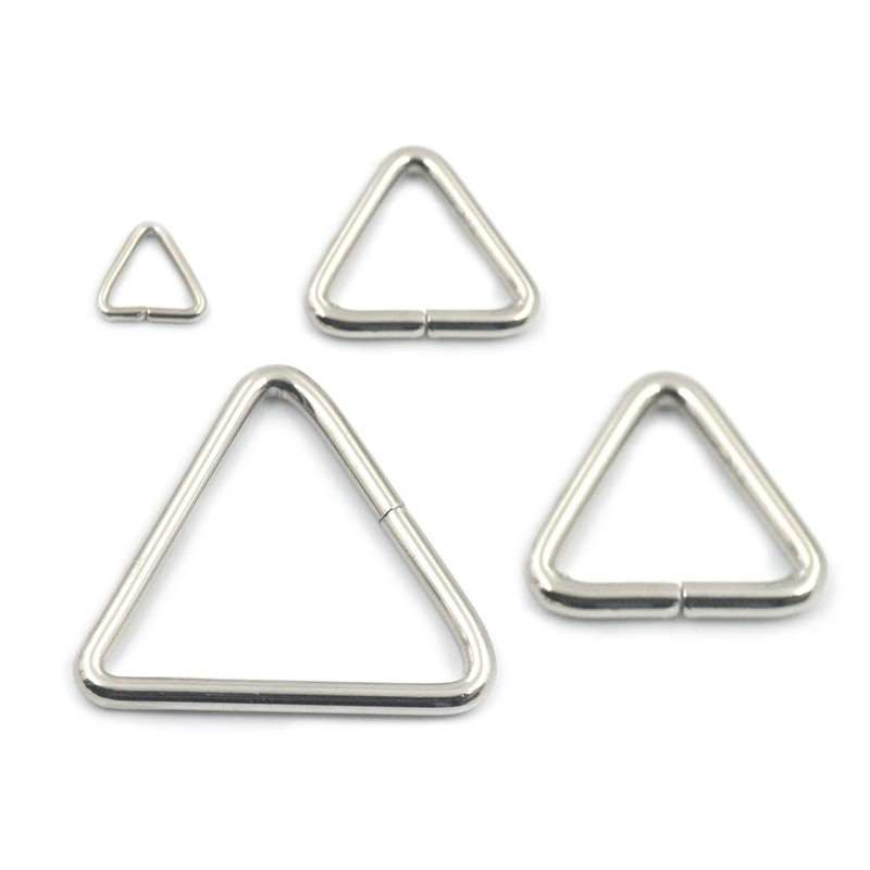 Bluemoona 25 Pcs - 19mm 3/4" Triangles Rings for Belt