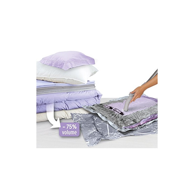 Domopak Living S2 Jumbo Vacuum Bag 2PZ Vacuum, Plastic, Grey