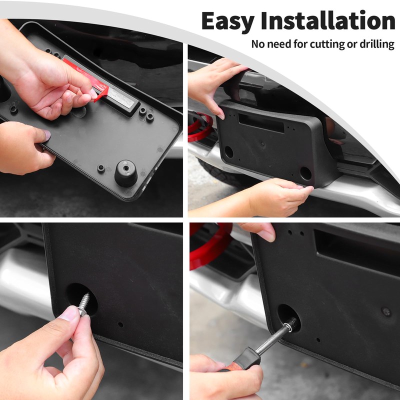 JWWY License Plate Frame Number Registration Plate Frame Bracket Holder