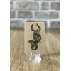 LARGE KEYRING - Flying Dragon - Antique Bronze Plated. Split
