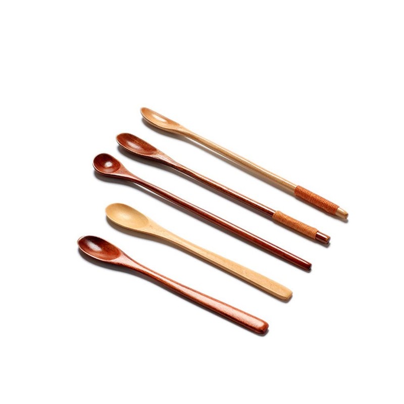 SITEDAN Muddler Spoon Muddler Wooden Dessert Spoon Ice Cream Spoon
