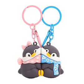 Couple Keychain Matching Penguin Keychain Valentines Day Bag Charms Cute Couple Penguin Gift for Girlfriend Boyfriend