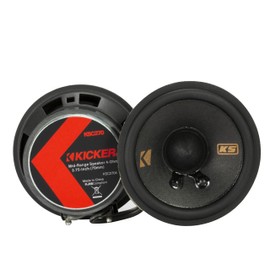 KICKER 51KSC2704 Middler Speaker System, Full-Range Design, One (1) Pair, 2.75" (70mm) UV-Treated Midrange/Tweeter, Tough Rubber Surround, 50 Watts RMS, 100 Watts Peak (Renewed)